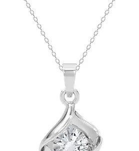 Clara 925 Silver Pink Pendant Earring Chain Bracelet Ring Gift for Women | Gifting for Anniversary & Birthday | Solitaire | Platinum Plated | Swiss Zirconia | Jewellery Set